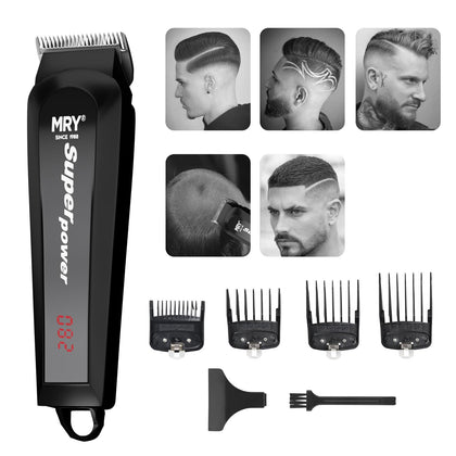 MRY Cordless Hair Clippers Rechargeable LCD Display Professional Guide Combs Hair Clippers for Men Women Barbers Hair Cutting Kit