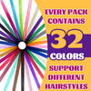 32 PCS Colored Clip in Hair Extensions - BEAHOT 20 Inches Rainbow Long Straight Hairpieces Clip in Synthetic, Halloween Cosplay Dress Up Fashion Party Christmas New Year Gift for Women Kids Girls