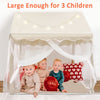 Large Play Tent for Kids, Indoor and Outdoor Toddler Playhouse, Reading Nook with Star Light, Easy to Wash, Yellow Medium
