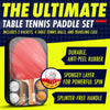 NIBIRU SPORT Table Tennis Paddles - Professional Ping Pong Paddles Set of 2 w/ 4 Balls and Storage Case - Table Tennis Equipment & Game Accessories