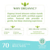 Organyc 100% Organic Cotton Rounds - Biodegradable Cotton, Chemical Free, For Sensitive Skin (70 Count) - Daily Cosmetics. Beauty and Personal Care