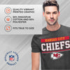 Team Fan Apparel NFL Adult Team Block Tagless T-Shirt - Cotton Blend - Charcoal - Perfect for Game Day - Comfort and Style (Kansas City Chiefs - Black, Adult X-Large)