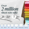 LuxClub 6 PC Queen Sheet Set, Rayon Made from Bamboo Bed Sheets, Deep Pockets 18