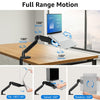 MOUNTUP Laptop Arm Mount for Desk Holds 3.3-17.6lbs, Single Laptop Computer Desk Mount for 13-17 Inch Notebook Fully Adjustable Laptop Tray Stand with Gas Spring Arm, with Clamp/Grommet Base MU4007