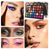 Rechoo 40 Colors Eye Makeup Eyeshadow Palette Bright Color Matte Eye Shadow Blue Red Purple Bright Color With Sequins Shimmer Metallic Pigmented Paleta
