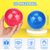 2 Pieces Maze Ball 3D Maze Puzzle Brain Teasers Games Gravity 3D Maze Ball 4 Inches Puzzle Toy Maze Puzzle Cube Ball Sphere Educational Toys for Students Teens Adults(Red, Blue)