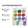 KYDA 9 Color Glitter Eyeshadow Palette, Sparkle Shimmer Eye Sequin Make-Up Palettes, Highly Pigmented Holographic Chunky Glitter Makeup Eye Shadow Sequin for Stage Festival Party-01