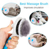 Cat Grooming Brush, Self Cleaning Slicker Brushes for Dogs Cats Pet Grooming Brush Tool Gently Removes Loose Undercoat, Mats Tangled Hair Slicker Brush for Pet Massage- Upgraded (BLUE)