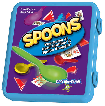 Spoons - Classic Game Comes with Spoons Included and Case for Easy Carrying! - 3-6 Players - for Ages 7+