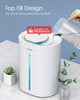 6.5L Humidifiers for Large Room Bedroom, Top Fill Humidifier, Quiet Cool Mist Humidifiers for Home, Baby, Pets, Plants, 54 Hours Run Time, Easy to Clean, Optional Blue Nightlight, Auto Shut OFF