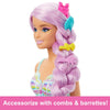 Barbie Mermaid Doll with 7-Inch-Long Pink Fantasy Hair and Colorful Accessories for Styling Play like Headband and Barrettes