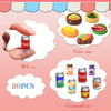 80 Pieces Miniature Food Drinks Bottle Toys Mixed Pretend Food for Dollhouse Kitchen Accessories Mini Play Fake Resin Food Toys
