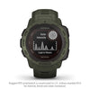 Garmin Instinct, Rugged Outdoor Smartwatch with Solar Charging Capabilities and Tactical Features, Built-in Sports Apps and Health Monitoring, Moss Green