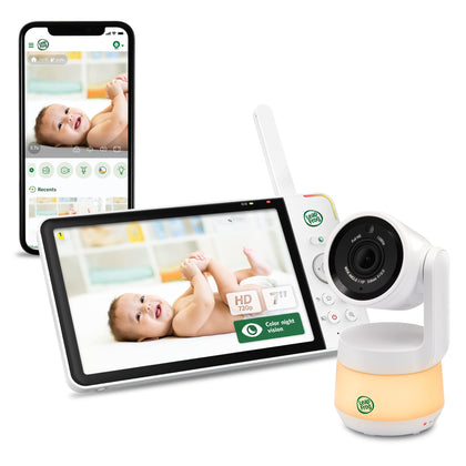 LeapFrog LF930HD 1080p Smart Remote Access Baby Monitor, 360° Pan & Tilt, 7 720p HD Display, Color Night Light, Color Night Vision, Two-Way Intercom