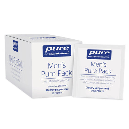 Pure Encapsulations Men's Pure Pack | Multivitamin/Mineral Complex with Added Magnesium, Vitamin D3, CoQ10, and Omega-3 Fatty Acids* | 30 Packets