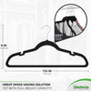 Velvet Hangers 20 Pack Black - Heavy Duty Velvet Clothes Hangers - Non Slip Felt Coat and Suit Hangers for Closet - Lightweight Thin Space Saving Ganchos para Colgar Ropa