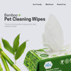 MED PRIDE 100% Bamboo Fiber Pet Wipes [Pack of 100] - Hypoallergenic Dog and Cat Cleaning Wipes with Aloe Vera- Alcohol and Paraben-Free Deodorizing Pet Wipes- Dog/Puppy Bath Wipes, 8x8