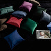 JUSPURBET Dark Green Velvet Throw Pillow Covers 22x22 Set of 2,Decorative Soft Solid Cushion Cases for Couch Sofa Bed