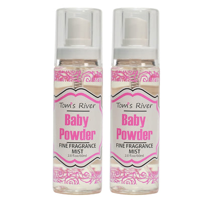 Infinix Baby Fresh Powder Fine Fragrance Mist - 2 fl oz/60ml - Pack of 2, Body Spray for Women, Gentle and Long Lasting Perfume for Men & Women, For Daily Use