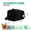 Sherpa Delta Airlines Travel Pet Carrier, Airline Approved & Guaranteed On Board - Black, Medium