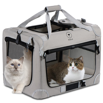 PEGIC Extra Large Cat Carrier for 2 Cats, Portable Soft Sided Large Pet Carrier for Traveling, Indoor and Outdoor Uses, 24
