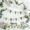 Letjolt Golden Green Triangle Banner Decoration Greenery Party Supplies Bunting Signs for New Years Birthday Nursery Classroom Anniversary Decoration Graduation Flags 15 pcs 10 Feet