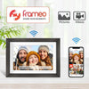 Frameo 10.1 inch Digital Picture Frame WiFi 32GB Smart Digital Photo Frame Wood IPS HD 1280 * 800 1080P Touch Screen Auto-Rotate Easy Setup to use Free Share Photos and Videos Anywhere