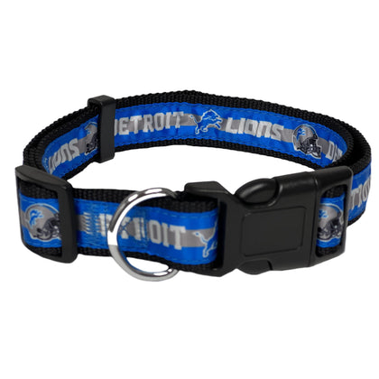 NFL PET Collar Detroit Lions Dog Collar, Large Football Team Collar for Dogs & Cats. A Shiny & Colorful Cat Collar & Dog Collar Licensed by The NFL