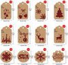 STEFORD Christmas Kraft Paper Gift Tags,120 PCS Christmas Label Gift Tags with 230 feet String