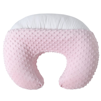 DONOMILO Nursing Pillow and Positioner Breastfeeding and Bottle Feeding, Propping Baby, Tummy Time, Sitting Support for Baby Boy Baby Girl, with Removable Minky Dots Cover (Blushing Bride)