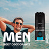 ABOVE Black Series Marine for Men - Body Spray - Woody Fragrance - Notes of Tangerine, Mint, and Violet Leaves - Control Underarm Wetness - Leaves You Dry All Day - 4 pc Set