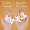Bamboo Cotton Swabs - 500 Count - Vegan Cotton Swabs, Eco Friendly Double Tips, Plastic Free Ear Sticks, All Natural 100% Biodegradable Organic Cotton buds by Isshah
