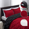 Basic Beyond Queen Comforter Set - Red and Black Comforter Set Queen Size, Reversible Bed Comforter Queen Set for All Seasons, 1 Comforter (88