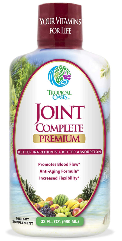 Joint Complete Premium- Liquid Joint Supplement w/Glucosamine, Chondroitin, MSM, Hyaluronic Acid - for Bone, Joint Health - 96% Max Absorption- 32oz, 32 serv
