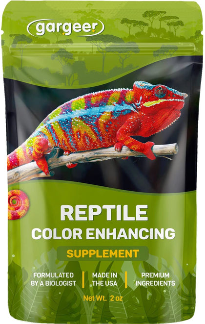 Gargeer All Reptiles Color Enhancer. Magnify Vibrant Colors, and Boost Health with Much Needed Minerals and Vitamins. 2oz Pouch for Weekly Use. Enjoy!