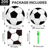 Qyeahkj 50 Guests Soccer Party Plates Napkins Supplies Soccer Birthday Party Decorations Disposable Paper Dinnerware Tableware Set Soccer Ball Party Decoration Favors