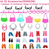 BJDBUS 42 pcs Doll Clothes and Accessories Including 10 pcs Fashion Mini Dresses 32 pcs Shoes, Glasses, Necklaces, Handbag, Hangers Accessories for 11.5 Inch Girl Doll
