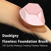 Daubigny Foundation Makeup Brush Flat Top Kabuki Hexagon Face Blush Liquid Powder Foundation Brush for Blending Liquid, Cream or Flawless Powder Cosmetics with Bonus Protective Case (Light Pink)