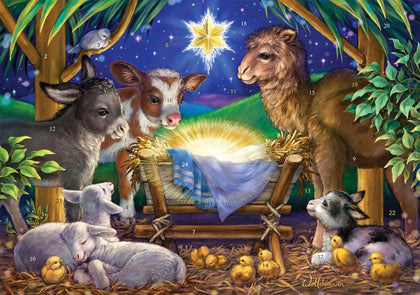 Vermont Christmas Company A Child is Born Advent Calendar with Nativity Story
