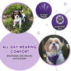 Lukovee Dog Safety Vest Harness with Seatbelt, Seat Belt Adjustable Pet Harnesses Double Breathable Mesh Fabric with Car Vehicle Connector Strap for Dog (Medium, Purple)
