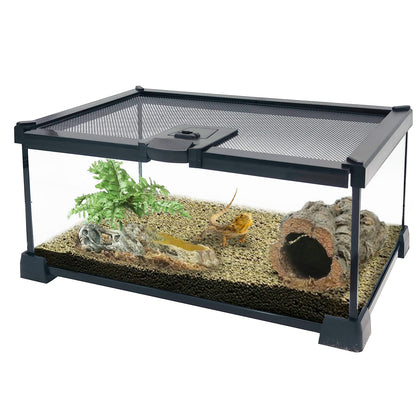 PINVNBY Mini Reptile Glass Terrarium Tank 12