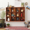 Bernese 12-Slot Rustic Wood Floating Shelves,Rustic Wood Wall Shelves - Small Item Display Unit - Memorabilia Holder