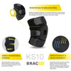 Bracoo Adjustable Compression Knee Patellar Pad Tendon Support Sleeve Brace for Men Women - Arthritis Pain, Injury Recovery, Running, Workout, KS10 (Black)