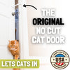 Door Buddy Pet Door Latch for Cats - Grey. Adjustable Cat Door Strap. Dog Proof Litter Box & Cat Feeding Station Without Pet Gate or Cat Door for Interior Door. Most Customizable Cat Door Latch Holder