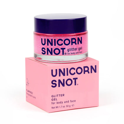 Unicorn Snot Holographic Face Glitter & Body Glitter Gel: Glitter Makeup, Hair Glitter, Festival Rave and Anime Cosplay - Vegan & Cruelty Free, 1.7 oz Pink Glitter (Flamingo)