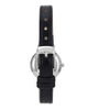 Anne Klein Women's 109443BKBK Silver-Tone Black Dial and Black Leather Strap Watch