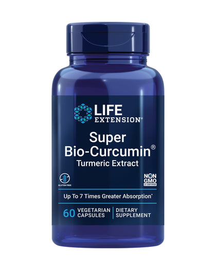 Life Extension Super Bio-Curcumin Turmeric Extract - Highly-Absorbable Curcumin for Whole-Body Health Support - Gluten-Free, Non-GMO, Vegetarian - 60 Vegetarian Capsules