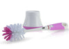 Nuby 2 in 1 Bottle and Nipple Brush with Stand, 1 Pack, Colors May Vary