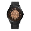 Fossil Men's Neutra Automatic Stainless Steel Three-Hand Skeleton Watch, Color: Black (Model: ME3183)
