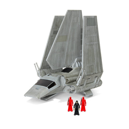 STAR WARS Micro Galaxy Squadron Imperial Shuttle - 7-Inch Starship Class Vehicle with Three 1-Inch Micro Figure Accessories